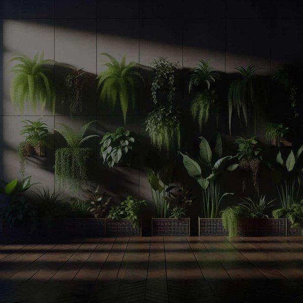 Quelles plantes choisir pour un mur végétal intérieur dans un espace sombre ?